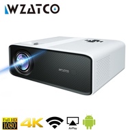 WZATCO C5A ไฟ LED 1080P Proyector 2K 4K 5G WIFI แอนดรอยด์9.0สมาร์ทโฟน Beamer 3D โฮมเธียเตอร์6D หลัก