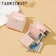 Taomicmic New Style Fashion Simple Wallet Ladies PU Short Style Folding Card Holder Student Coin Pur