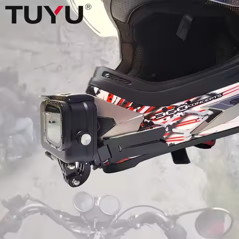 Motorcycle Helmet Front Chin Mount Strap Foldable Holder for GoPro Hero 10 9 8 7 6 5 Insta360 One R 