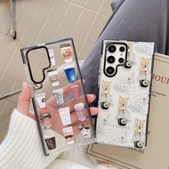 【Coffee cup】Casetify Fashion TPU Phone Case SoftPattern Case for Samsung s24ultra s24+ s24 s23ultra s23 s22+ s22ultra s21 21+ s21ultra s20 s20+ s20ultra Drop Resistant