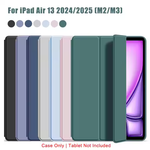Tri-fold Flip Case For iPad Air 13 inch 2024 2025 (M2/M3) A2899/A2900/A3269/A3271 Magnetic Stand PU 