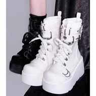 Steampunk Women's Martin Boots - Thick Soled Platform Shoes | Y2K Trendy Style