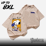 VASTERRA SNOOPY T-SHIRT FOR MEN AND WOMEN BIG SIZE 200 KG 2XL 3XL 4XL 5XL 6XL 7XL 8XL Black Combed T