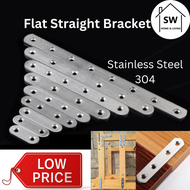 SW Stainless Steel Flat Straight Bracket Joining Bracket sesiku besi Cabinet Bracket Papan Sambung P