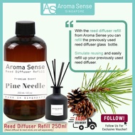 Aroma Sense Pine Needle Scent Reed Diffuser Refill (250ml) Fresh & Long Lasting Fragrance, Aromather
