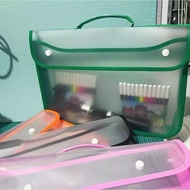 (1 Pack) Plastic Zipper Folder, Carry Folder, Color Folder, Button Folder, Office Net Folder School/