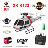 Ada Stok Xk K123 6ch Brushless As350 Skala 3d6g Sistem Rc Helikopter Rtf Naik Taraf Wltoys V931