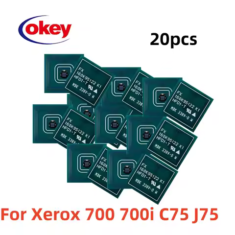 20pcs 006R01379 80 81 82 Toner Chip For Xerox 700 700i C75 J75 Cartridge Chips 006R01375 76 77 78 00