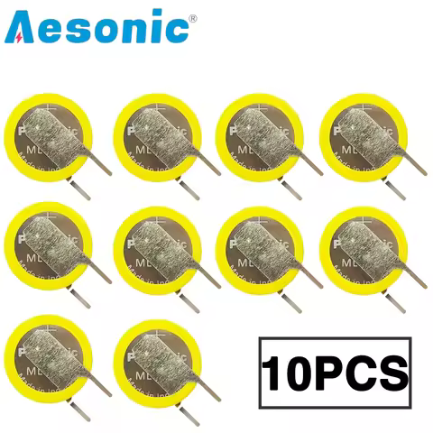 10PCS Original for Panasonic ML1220/FCN 3V Rechargeable Battery with Negative Folding Pin Bluetooth 