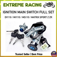 Ignition Main Switch Full Set Demak DV110 MV110 MS110 DV MV MS 110 Matrix Sport Z ZR Suis Key Rumah 