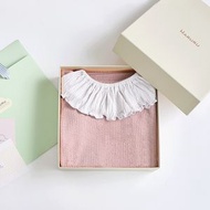 【禮盒組】日本製 包屁衣 (可可茄)＋圍兜口水巾 (晨霧灰)滿月禮盒/新生兒禮盒/嬰兒禮盒/出生送禮/新生兒送禮