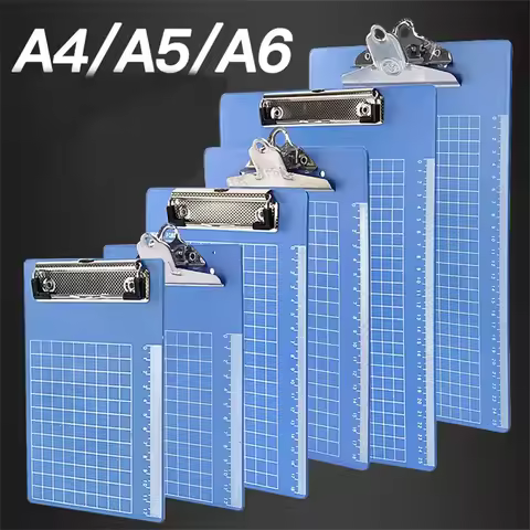 A4 / A5 Splint Density Board Writing Board Metal Aluminum Folder Clip File Plastic Menu Bill Folder 