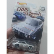 Hotwheels Cars & Donuts Alfa Romeo Giulia Sprint STA (Gray, Rubber Wheels)