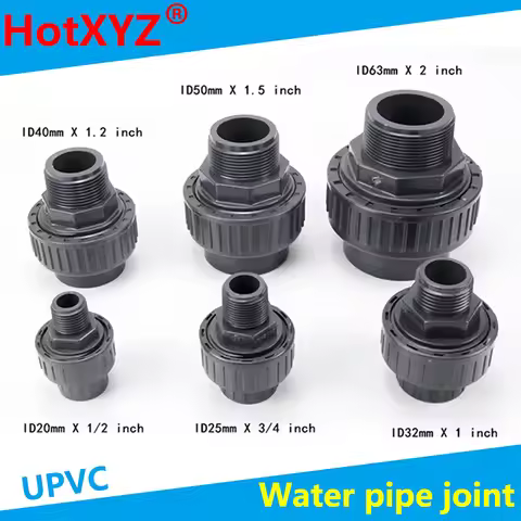 UPVC Union Pipe Fittings Union Water Pipe Connector Plastic Tube Adapter Garden Plant Irrigation Acc