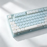 Cute Blue Jelly Cat Keycaps MAO Profile Dye-Sublimation PC Personalized Mechanical Keycaps Cute Cart