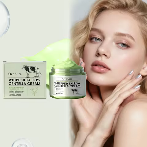 Tallow & Cica Repair Cream Deep Hydration Anti-Wrinkle Face Moisturizer Rich Cream for Dry Sensitive