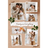 A3 Frameless Canvas Collage Photo Print