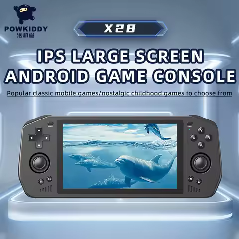 X28 Powkiddy Android handheld 5.5 Inch Touch IPS Screen Handheld Retro Game Console T618 processor P