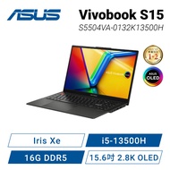 ASUS Vivobook S15 OLED S5504VA-0132K13500H 午夜黑 華碩OLED輕薄高效筆電/i5-13500H/Iris Xe/16GB DDR5/512GB PCIe/15.6吋 2.8K OLED/W11/含原廠包包及滑鼠