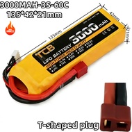 -TCB LiPo battery 11.1V 60C 2200mAh 2600mAh 3300mAh 4500mAh 6000mAh 25C 35 C 60C For RC Airplane Dro