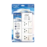 CSC Power Strips TIS 3600W 3Switch 3Slot 5m. AL933-5m