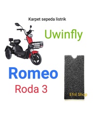 Karpet Sepeda Listrik Roda Tiga Uwinfly Romeo Plus Roda 3