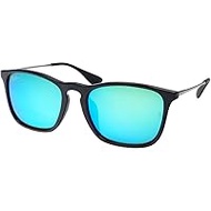 RB4187F 601/55 54 Sunglasses, Light Color Lens Set, Asian Fit, Chris, Wellington Type, Men's, Women's, RAYBAN, Shiny black