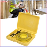 1qiwan-my 8Pcs Hole Saw Drill Bits Set Yellow High Carbon Steel Woodworking Opener 64mm‑127mm