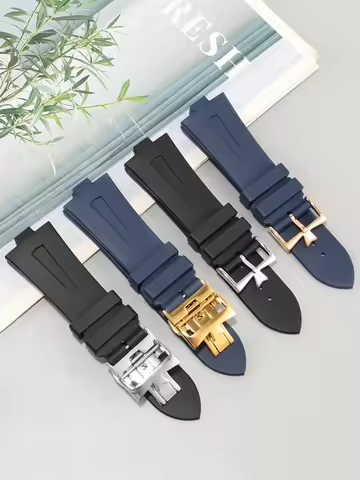 25mm * 8mm Top Quality Rubber Silicone WatchBand For Vacheron Constantin Overseas VC 47450 VC 49020