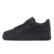 Casual Shoes Air Force 1 SP Men's Black Perforated Leather AF1 Sports Shoes