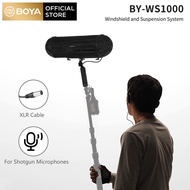 BOYA BY-WS1000 professional windshield Suspension condenser microphone for Camera Video Studio recording studio mic for Canon Nikon Youtube condenser microphone