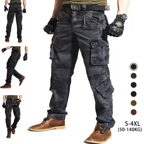 AKARMY Men's Casual Cargo Pants - Joggers Pants Cargo Pants Fashion Multi Pockets Tactical Camouflag