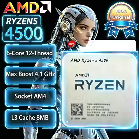 AMD Ryzen 5 4500 Naked packaging Socket AM4 6-Core 12-Thread L3=8MB DDR4 Processor 65W PCIe 3.0 7NM 