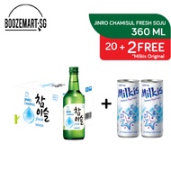 Jinro Chamisul Fresh Soju 360ml x 20's | FOC 2 Cans of Milkis Original (Authentic Agent Stock)