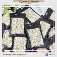 Letter Wood Beads 20/40/100 PCS Per Letter DIY Craft La Union Creations