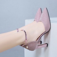 Angelababy Pointed Stiletto Sandals - Stylish High Heels for Professional Women
