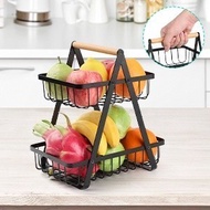B2U 2 Tier Onion Rack Fruit Basket Rak Bawang Bertingkat Vegetable Storage Kitchen Rack Home Organiz
