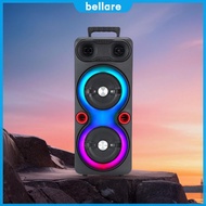 Dual Subwoofer Speakers BT 5.0 Outdoor Portable Speakers Heavy Bass DJ System [Bellare.sg]