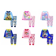 [SG SELLER] Kids long sleeve cuddle me cotton cartoon pyjamas children boys girls