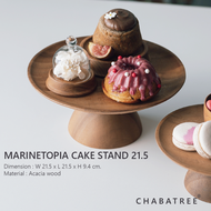 MARINETOPIA CAKE STAND 21.5 (ACACIA)