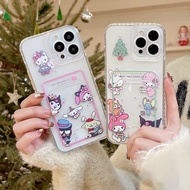 Vivo S12Pro S15e V25 V25PRO Mobile Phone Protective Case V21 V21e V23e Y15A Y17 Y1s Cartoon Sanrio Y20 Y21 Y35 Y50 Y95 Y02 Y16 Y22 Protective Case Can Hold Photos Shock-resistant Wear-resistant ins Couple Phone Case tpu Soft Silicone Case