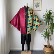 Dark Pattern Style Tomioka Giyuu Demon Slayer cos Uniform Male Uniform Leggings Dark Pattern Haori T