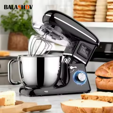 220V Powerful Stand Mixer Electric Blender Household Automatic Timing Hair Noodles Flour-Mixing Mach