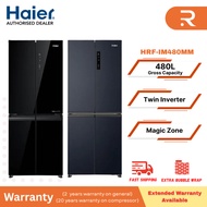 HAIER 480L Twin Inverter 4 Glass Door Fridge (Black | Gemstone Blue) HRF-IM480MG(B) | HRF-IM480MM(BL
