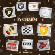 Brilento.id - F1 Charm | Italian Charm Bracelet Stainless Steel F1 Charm Stainless Steel Charm