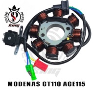 MODENAS CT110 CT 110 ACE115 4WIRE FUEL COIL ASSY STARTER COIL CT110 ACE115 4 WIRE STATOR COIL ASSY