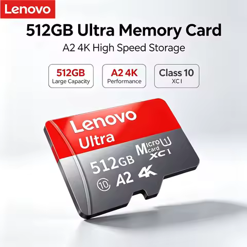 Lenovo 512GB Ultra MicroSD Card with Adapter, Up to 100MB/s Read Speeds UHS-I, 4K Full HD, C10, U1, 