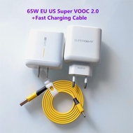 Realme 10 Q2 Pro X9 Q5 GT 2 Neo2T Charger 65W SuperVooc2.0 Power Wall EU US Adapter 1M SuperDarts Type C Cable For OPPO Reno 8 7