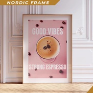 Wall painting, Pink Good vibes Espresso Martini Wall Art- Cocktail Coffee Poster, Martini Glasses Pr