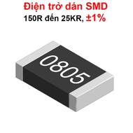 (500C) 0805 paste resistor - value 150R to 25KR, ±1%